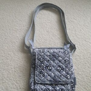Stylish Gray Quilted Crossbody Bag